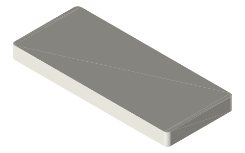 Raspberry Pi 500, isometric render of a generated part