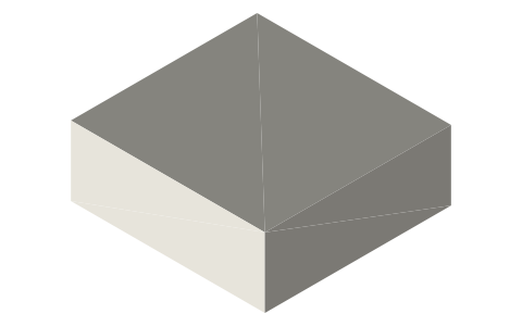 Raspberry Pi Camera Module 2, isometric render of a generated part