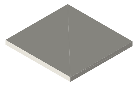 Raspberry Pi Camera Module 3, isometric render of a generated part