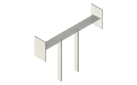 RC 1/12 pan car wing and spoiler, isometric render of a generated part