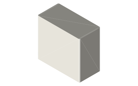 RC servo sizes: 9 g micro (SG90, MG90S), standard (Futaba S3003, Hitec HS-311), 1/4 scale (HS-805BB), isometric render of a generated part