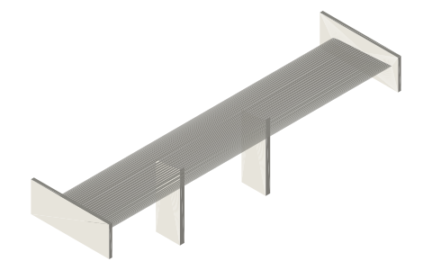 RC on-road touring car wing, isometric render of a generated part