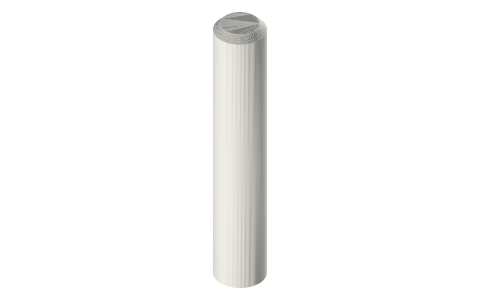 Rhombic drive crank pin Ø3 × 17, isometric render of a generated part