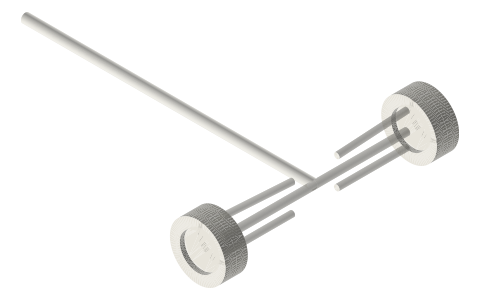 Roll centre, isometric render of a generated part