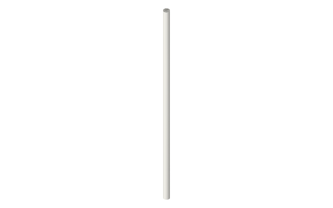 Romarin stern tube 90 mm with M4 shaft × 130 mm (ro1441), isometric render of a generated part