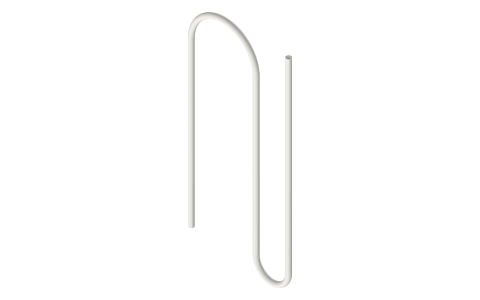 Ø3 rope for the two single blocks rove to advantage (drawn in place), isometric render of a generated part