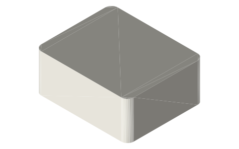 Samsung Galaxy Buds3 Pro charging case, isometric render of a generated part