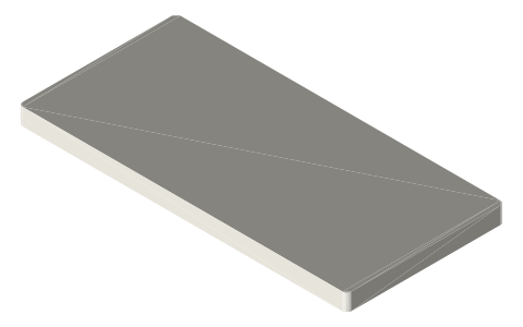 Samsung Galaxy S24, isometric render of a generated part