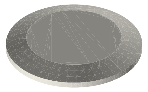 Sanitary clamp end caps (16AMP): ½ to 4 in, isometric render of a generated part