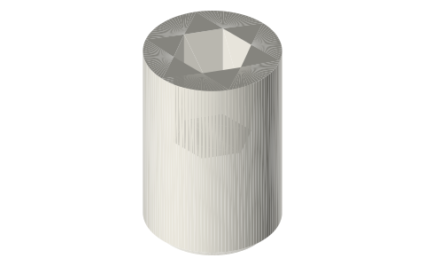 Set screws (grub screws), M3–M8 (ISO 4026), isometric render of a generated part