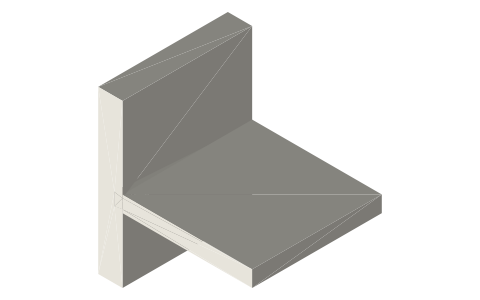 Sliding dovetail joint (dovetail housing), isometric render of a generated part
