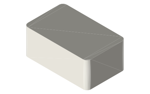 Sony WF-1000XM5 charging case, isometric render of a generated part