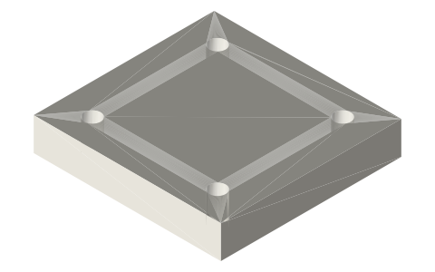 SpeedyBee BLS 55A 4-in-1 ESC (30×30), isometric render of a generated part