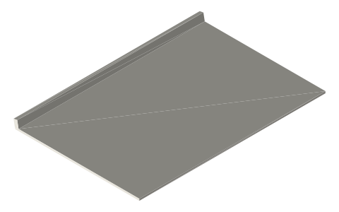 Splitter tunnels (front diffuser), isometric render of a generated part
