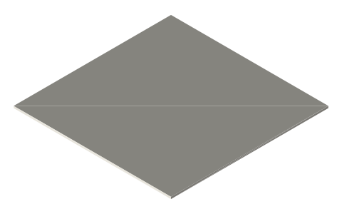 80 × 80 mm square board-game card, isometric render of a generated part