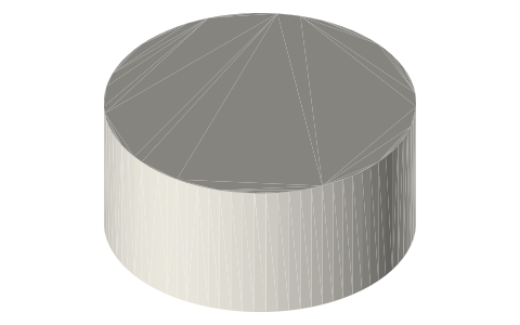 SR44 button cell (11.6 × 5.4 mm), isometric render of a generated part