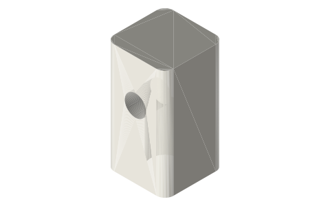 Crosshead yokes with a Ø5 stub wrist pin: Ø6, Ø8 and hollow Ø10 rods, isometric render of a generated part