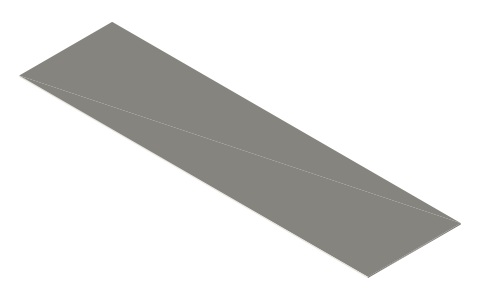 Swiss / Liechtenstein front license plate (300 × 80 mm), isometric render of a generated part