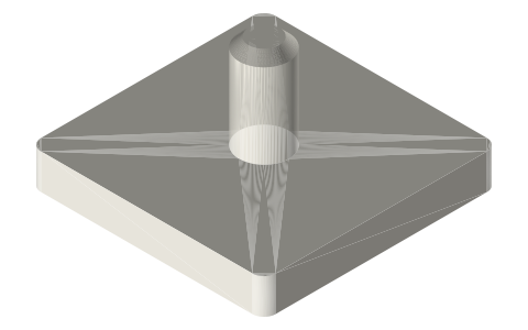 End caps for every T-slot profile here (20, 30, 40, 45 mm and 1 in, 1.5 in series), isometric render of a generated part