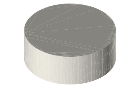 Tamiya CC-02 tire 90 × 33 mm, isometric render of a generated part
