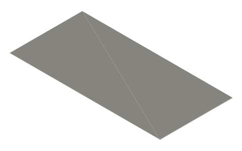 Tamiya TT-02 chassis (bare chassis, First Try kit 57986), isometric render of a generated part