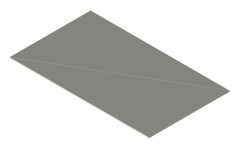 Tarot card (70 × 120 mm), isometric render of a generated part