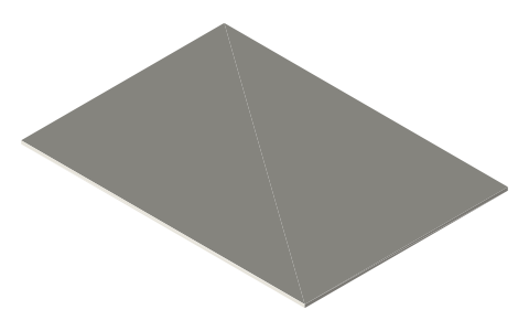 Trading card game card, MTG / Pokémon size (63 × 88 mm), isometric render of a generated part