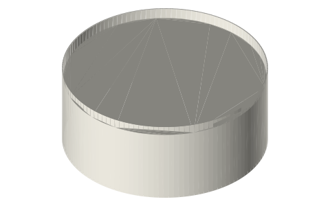 Tea lights, maxi tea lights and votives (heat sources), isometric render of a generated part