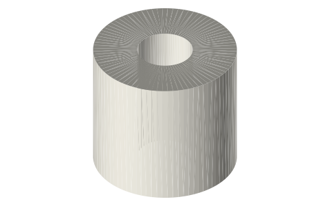Tork Universal bath tissue roll (TM1616S), isometric render of a generated part