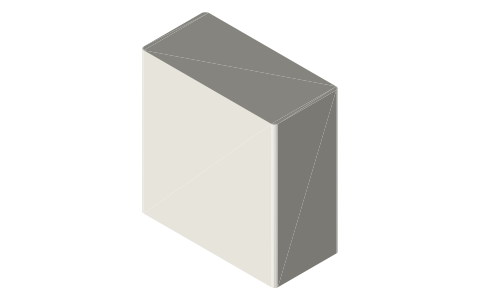 TowerPro MG996R servo, isometric render of a generated part