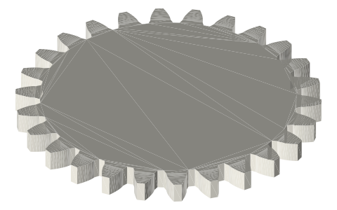 Traxxas 2426 26-tooth 48-pitch gear, isometric render of a generated part