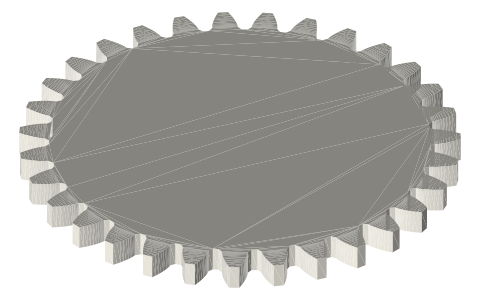 Traxxas 2431 31-tooth 48-pitch gear, isometric render of a generated part