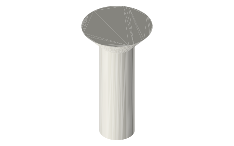Traxxas 2548 screws, M4 × 12 mm, isometric render of a generated part