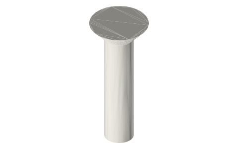 Traxxas 2552 screws, M3 × 12 mm, isometric render of a generated part