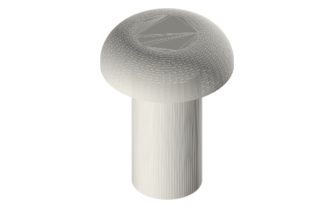 Traxxas 2575 screws, M3 × 6 mm, isometric render of a generated part