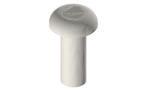 Traxxas 2576 screws, M3 × 8 mm, isometric render of a generated part