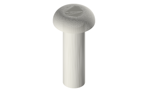 Traxxas 2577 screws, M3 × 10 mm, isometric render of a generated part