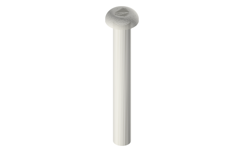 Traxxas 2581 screws, M3 × 25 mm, isometric render of a generated part