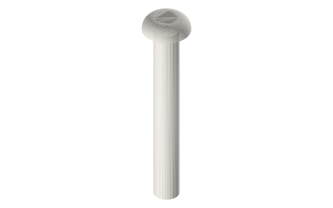 Traxxas 2591 screws, M3 × 23 mm, isometric render of a generated part