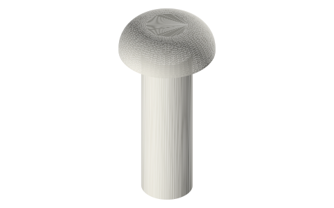 Traxxas 2617 screws, M2.5 × 8 mm, isometric render of a generated part