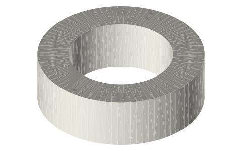 Traxxas 2728 ball bearing, 5 × 8 × 2.5 mm, isometric render of a generated part