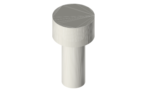 Traxxas 3215 screws, M2.5 × 6 mm, isometric render of a generated part