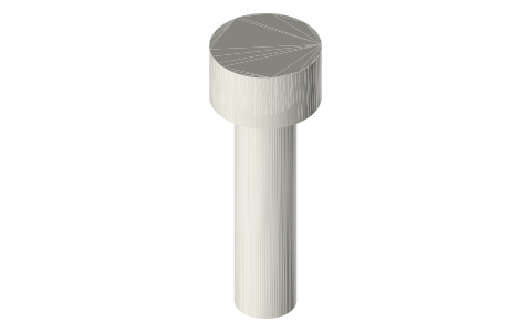 Traxxas 3229 screws, M2.5 × 10 mm, isometric render of a generated part