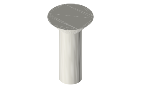 Traxxas 3931 screws, M3 × 8 mm, isometric render of a generated part