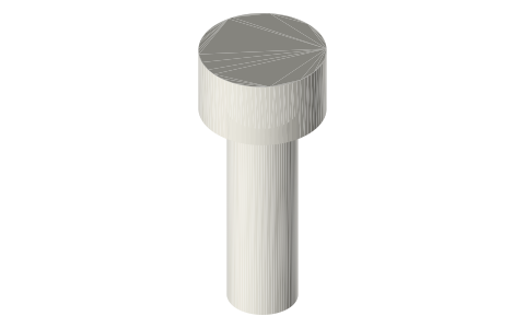 Traxxas 3965 screws, M2.5 × 8 mm, isometric render of a generated part