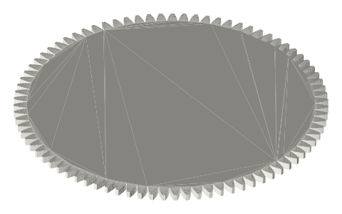 Traxxas 4683 83-tooth 48-pitch gear, isometric render of a generated part