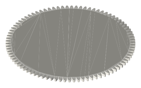Traxxas 4686 86-tooth 48-pitch gear, isometric render of a generated part