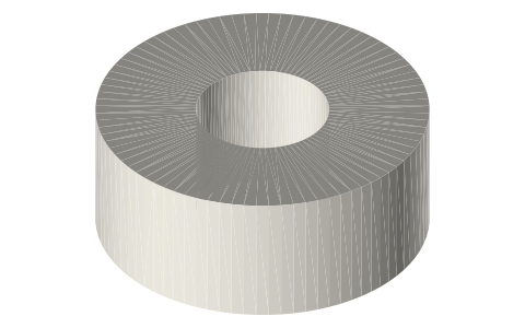 Traxxas 5104A ball bearing, 4 × 10 × 4 mm, isometric render of a generated part