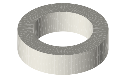 Traxxas 5119A ball bearing, 10 × 15 × 4 mm, isometric render of a generated part