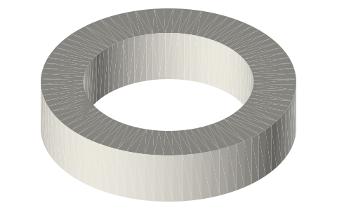 Traxxas 5120A ball bearing, 12 × 18 × 4 mm, isometric render of a generated part